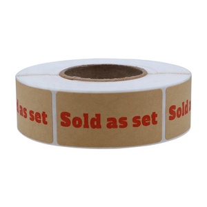 1 "<span class=keywords><strong>x</strong></span> 2" Rectangular Kraft marrón vendido como conjunto de etiquetas adhesivas para tiendas de venta al por menor 500 por rollo - Product Image 1