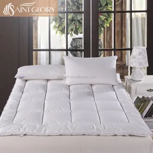 Fitted Hollow Fiber Polymer Elastic Down Alternative Removable Waterproof Mattress Overlay Quilted Mattress Topper