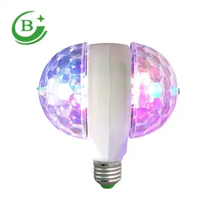 E27 בסיס מסיבת דיסקו אור RGB כפול צד led קריסטל קסם כדור 6 W שלב הנורה אור