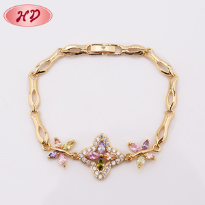 2018 Cina Alibaba Rubino Zircone 18 K Oro Gioiello Donne Del Braccialetto - Product Image 2