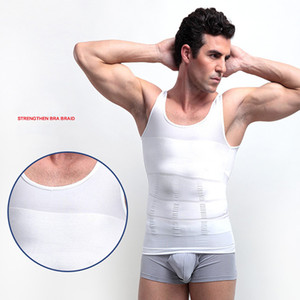 Sous-vêtements amincissants pour hommes, couche de Base de T-shirt, gilet de Compression musculaire élastique pour sculpter le corps - Product Image 3