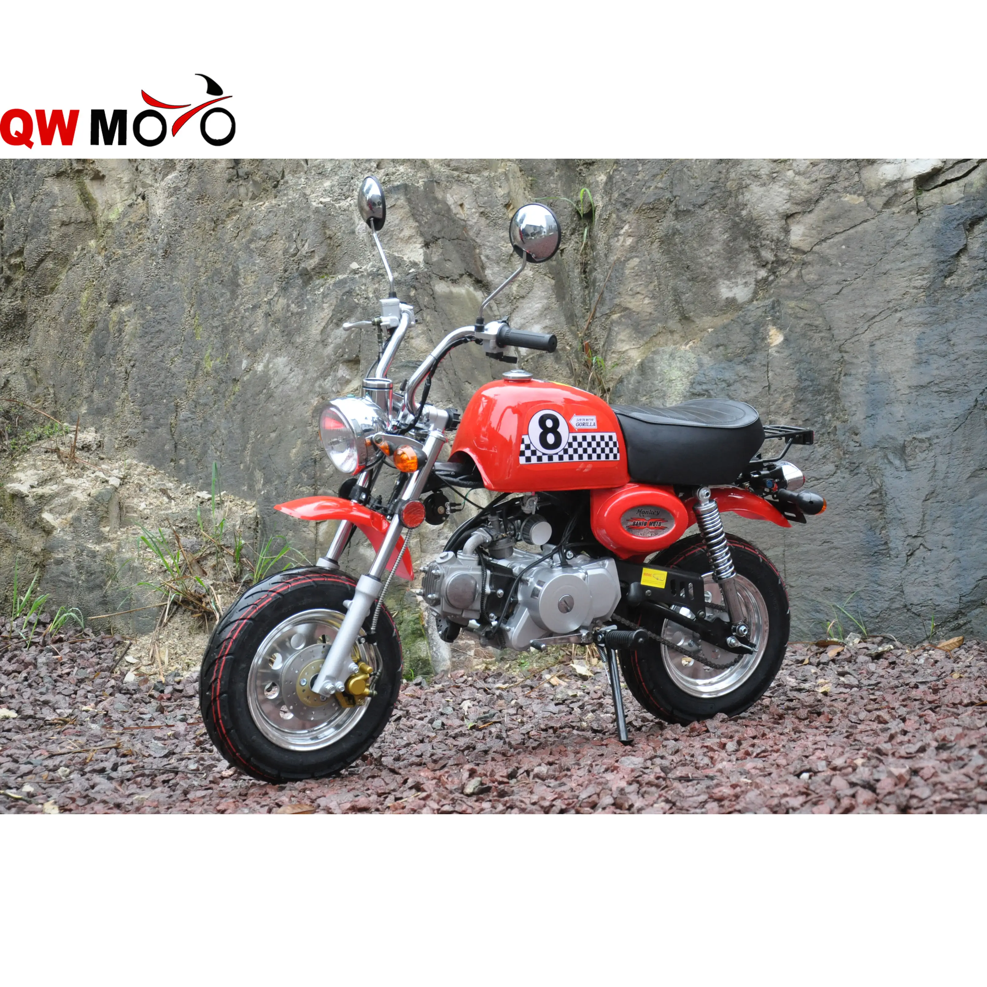 QWMOTO CE 125CC Elektro start Kickstart Kinder Dirt Bike Monkey Bike Gorilla Bike zu verkaufen QWDB-07A