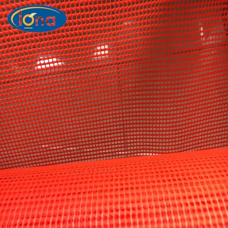 PVC maille tissu pour la construction filet de sécurité du bâtiment, 100% polyester pvc enduit maille tissu pour effet de serre