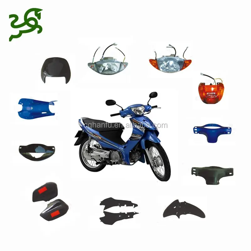 Venta al por mayor BIZ100 BIZ110 C100 SMASH110 repuestos de motor de motocicleta piezas completo cuerpo de plástico partes