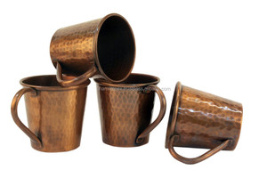 Mug avec extérieur en cuivre pur et métal martelé, 100% ml, conception de mulet de moscou, vente en gros, avec grande capacité de stockage - Product Image 2