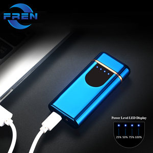 Tùy Chỉnh Biểu Tượng Bạn Trai Món Quà Kim Loại Đôi Arc Windproof Thuốc Lá Nhẹ Hơn Điện Cầm Tay Hiển Thị USB Sạc Nhẹ Hơn - Product Image 5