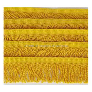 Franges en soie dorée OEM personnalisées, franges en soie multicolores, vente en gros de franges en soie pour la décoration - Product Image 1