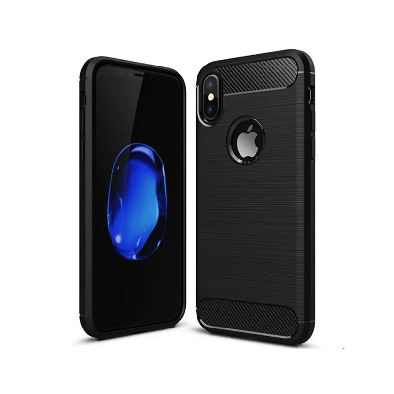 Ultrathin Cover For iPhone 12Pro Max Brushed Carbon Fiber Phone Case