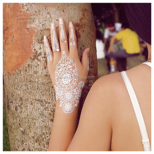 Henna blanco <span class=keywords><strong>tatuajes</strong></span> temporales <span class=keywords><strong>tatuajes</strong></span>, transferencia de agua <span class=keywords><strong>tatuajes</strong></span> blancos - Product Image 2