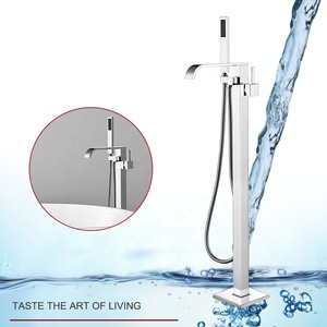 Chrome Plaqué Griffe Pied Baignoire En Laiton Mélangeur de Support de Plancher De Salle De <span class=keywords><strong>Bain</strong></span> Douche Robinet De Baignoire - Product Image 5