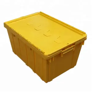 Tham Gia Thùng Nhựa Doanh Thu Tái Chế Thùng Di Chuyển Hộp Tote Giao Hàng Di Chuyển Container Với Nắp