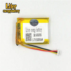 1.25-3 P 3.7 V 602035 mah 500 lithium polymer lipo rechargeable battery li ion Solar lithium battery with PCM - Product Image 2