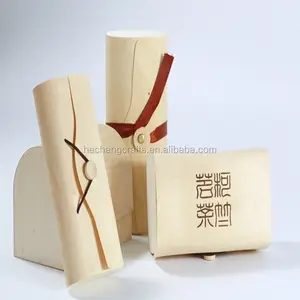 Customized Printing Wooden Round Bark Box Pencil box