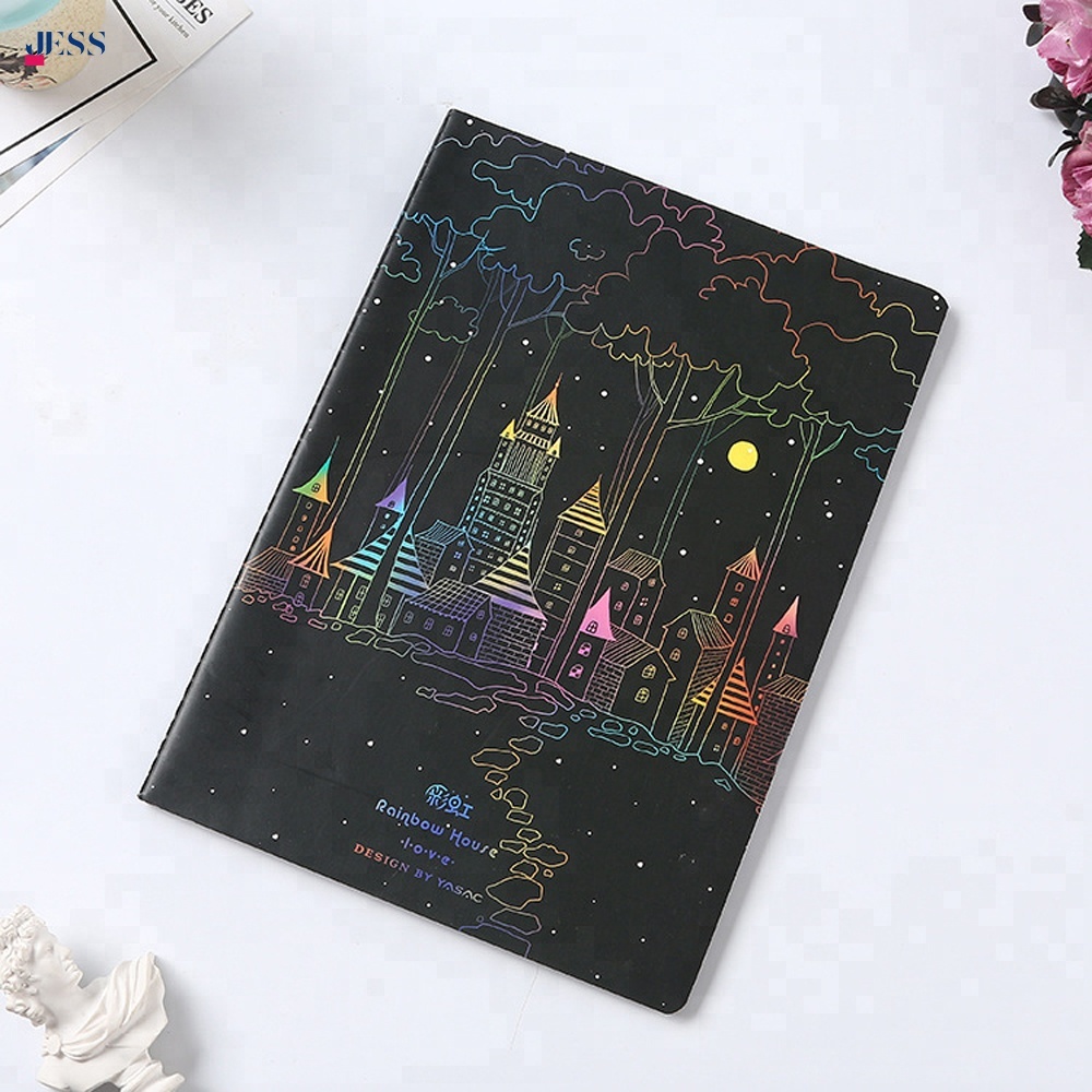 China Herstellung Klar Schwarz Papier Notebook mit Schwarz Leere Seiten