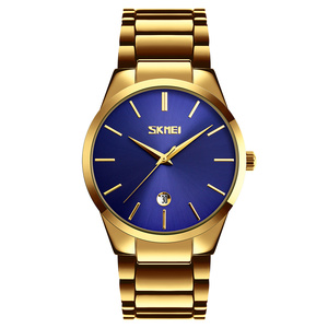 2018 Popular Tailandia reloj Skmei 9140 relojes de hombres Japón movt reloj de cuarzo Acero inoxidable satinado - Product Image 2