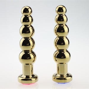 Golden Hot Men Women Sex Fat Ass Bead Anal Plug - Product Image 2