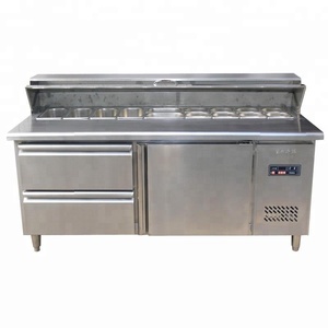 Réfrigérateur à compresseur de <span class=keywords><strong>table</strong></span> 220V, bar à salades, réfrigérateur à pizzas, <span class=keywords><strong>table</strong></span> de préparation de sandwichs, congélateur avec fonction de refroidissement pour l'affichage - Product Image 1
