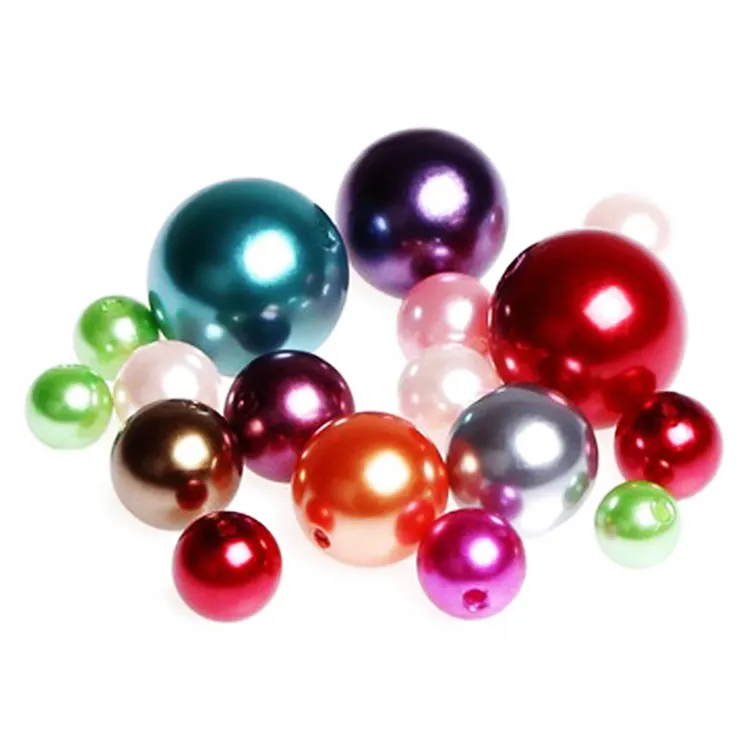 Perles en plastique avec trou pour remplissage de vase, 30 pièces, grandes et amples, faux abs, artisanat de décoration pour la maison, vente en gros, 3-30mm