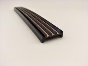 Tiêu Chuẩn Châu Âu Sáu Dây Đùn PVC/ABS/PC Nhựa Chèn Vòng Đồng Hướng Dẫn Đường Sắt - Product Image 2