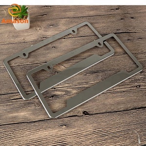 Hot bán chúng tôi tiêu chuẩn thép không gỉ lớp phủ màu đen và chrome metail tấm giấy phép khung xe khung giấy phép - Product Image 4