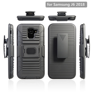 2017 caliente duro resistente Combo cinturón Clip híbrido armadura teléfono caso para <span class=keywords><strong>Samsung</strong></span> J6/<span class=keywords><strong>J8</strong></span> 2018 - Product Image 2