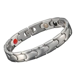 Hottime 4 in 1 Bio Elements Energy Magnetic Titanium Bracelet With Germanium Powder