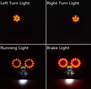 Luz trasera de motocicleta Universal Cat Eye, luz de freno con soporte de montaje de placa de matrícula para <span class=keywords><strong>Suzuki</strong></span> Cruiser Touring - Product Image 4