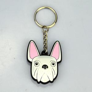 Keychain Wholesale Cheap Pvc Dog Shape Custom Rubber Keychain