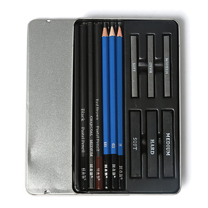 Legno Nero Rosso marrone artista disegno di colore pastello matite set - Product Image 3