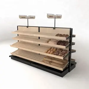 性能良好的面包店展示柜木质冷却展示架