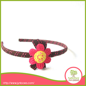 <span class=keywords><strong>Goody</strong></span> Cubierto con Punto de Ganchillo Flor Diadema Cinta Del Grosgrain - Product Image 1