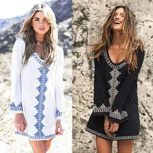 Plus Size Tunic Women Summer Beach Dress Swimwear Cover Up Sexy Cotton Embroidery Bikini Coverup Swim Skirt pareo plage sarongs