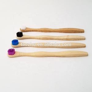 Sikat gigi kayu bambu merek kustom untuk dewasa bulu arang keras pembersih 360 derajat penggunaan rumah dengan kotak PBT - Product Image 2
