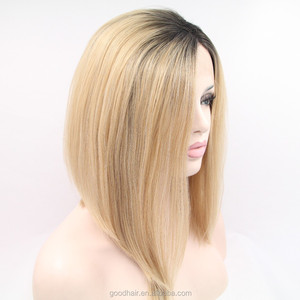 Fornitori della cina capelli dritti corti bob parrucca piena del merletto con i capelli del bambino del sud indiano sexy ragazze immagine ombre bob parrucca - Product Image 1