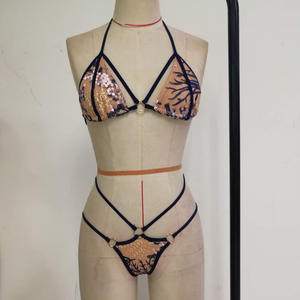 <span class=keywords><strong>Bikini</strong></span> Personalizzato da Donna con Push-up, <span class=keywords><strong>Taglie</strong></span> <span class=keywords><strong>Forti</strong></span>, con Aperture e Lacci sulla Schiena - Product Image 3