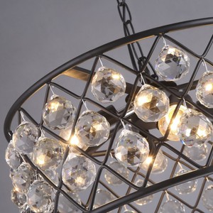 Classico di Lusso Rotonda Goccia di Pioggia k9 Luce Del Pendente di cristallo - Product Image 5