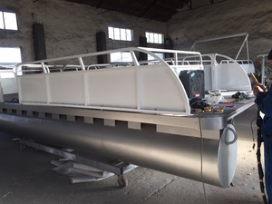 Bateau à ponton en aluminium soudé de haute qualité de 10 m avec toit rigide - Product Image 3
