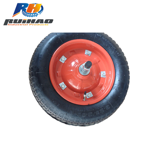 Neue 13-Zoll 3.25-<span class=keywords><strong>8</strong></span> Pneumatische PU-Schaum & Vollgummi-Lenkrollen aus Stahl & Kunststoff für Bau-Schubkarren - Product Image 5
