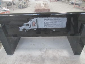 Bancos conmemorativos <span class=keywords><strong>de</strong></span> granito negro increíble, <span class=keywords><strong>monumentos</strong></span> <span class=keywords><strong>de</strong></span> piedra Tombstone - Product Image 2
