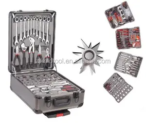 Hot wholesale quality 188 pcs aluminium case hand tool set with ratchet spanner