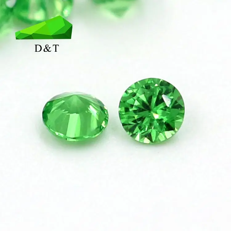 wuzhou wholesale precious stone green garnet loose gemstone for jewelry makong