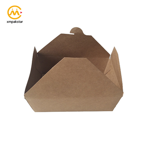 Respetuoso del medio ambiente desechables almuerzo resistente a la grasa de papel de kraft marrón caja de embalaje de alimentos - Product Image 3