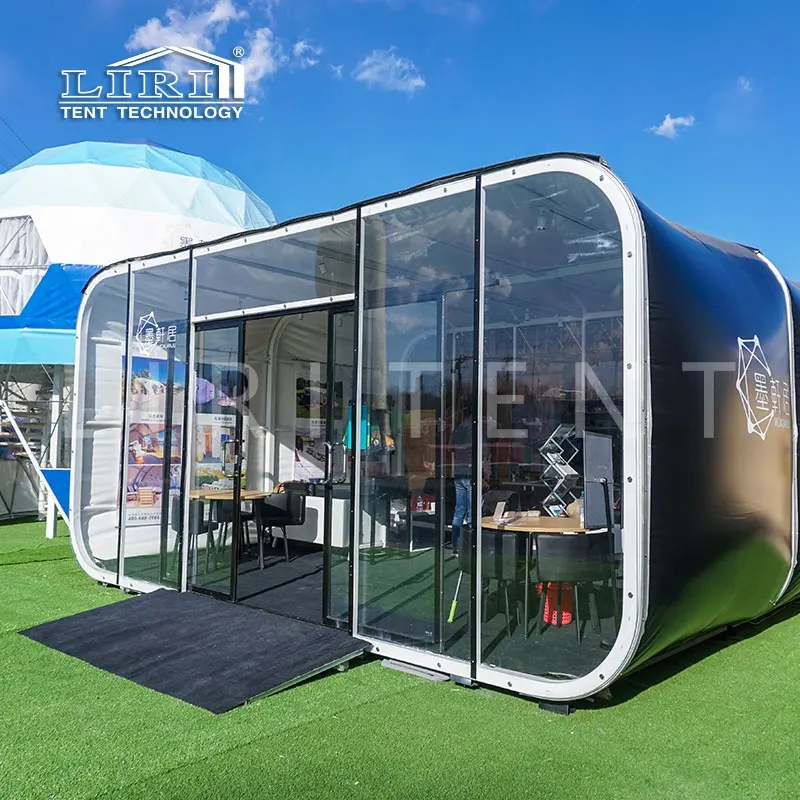 6m Moderne Modulare Glamping Kapsel Box Hotel Zelte für Kaffee Shop