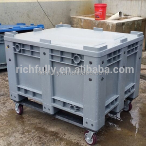Low price euro plastic pallet crate with lid
