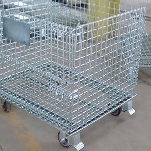 Cage de stockage de billes de <span class=keywords><strong>ferraille</strong></span> métallique industrielle, chariot à cage métallique - Product Image 3