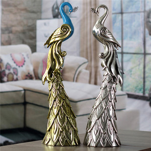 Tamaño Real escultura de resina simulación animal estatuas Decoración Casera Hecha A Mano Resina del Pavo Real - Product Image 1