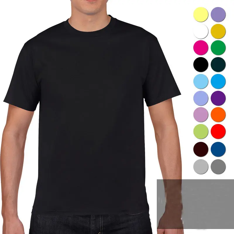 Unisex OEM logo t shirt blank plain lady men short sleeve cotton t shirt
