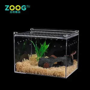 Jaulas pequeñas personalizadas de acrílico transparente para reptiles, gran oferta