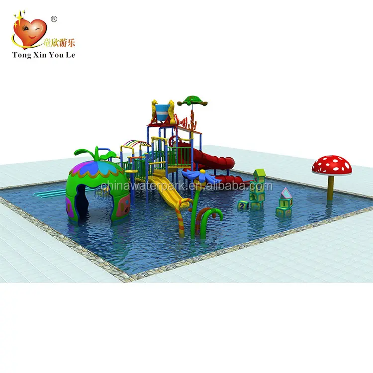 Taman air rumah air anak-anak berkualitas tinggi cocok untuk taman/taman kanak-kanak/kolam renang Tempat bermain air