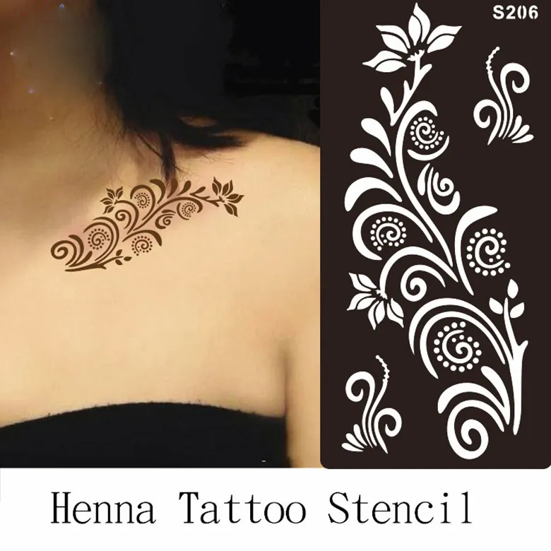 Zachte Stencil Voor Body Tattoo Henna Tattoo Stencil